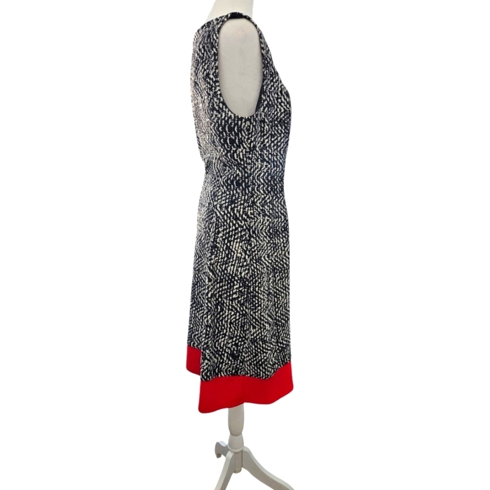 ALYX dress black white with red trim pull over sleeveless size 14 - Picture 2 of 5